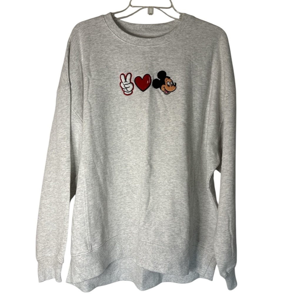 Peace, Love, Mickey RARE sold out sweatshirt EUC SIZE XL H-8